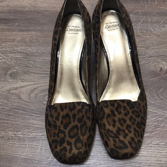 Joan & David Shoes - Joan&David Luxe suede leopard print block heel 9.5
